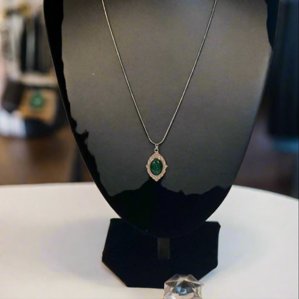 Malachite & Silver Necklace